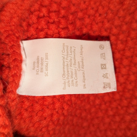 BODEN Santorini Chunky Knit Orange Sweater cable Size small - Picture 4 of 4